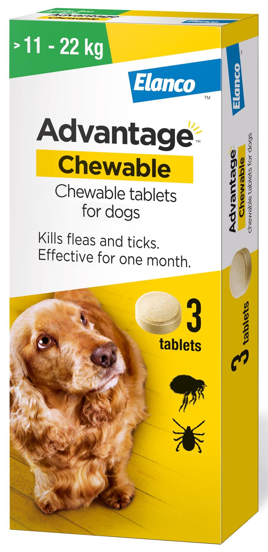 Advantage Chewable Flea and Tick Protection for Dogs