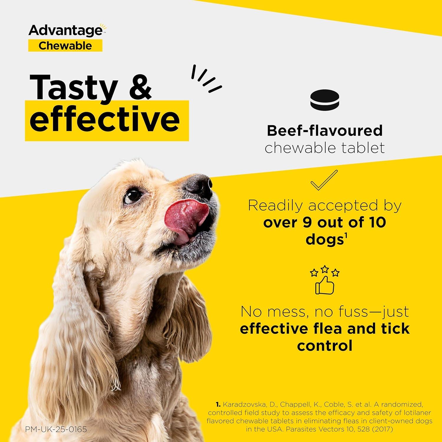 Advantage Chewable Flea and Tick Protection for Dogs