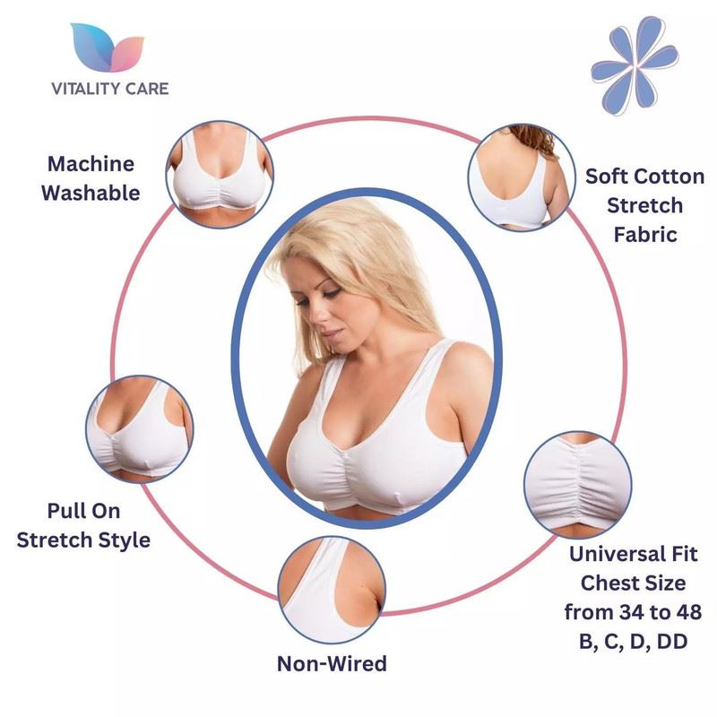 Ladies Full Cup Non Wired Bra Plus Size Firm Hold Large Non Padded Soft Bras UK.