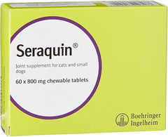 Seraquin Veterinary Joint Supplement with Turmeric for Cats & Dogs 60 Tablets UK