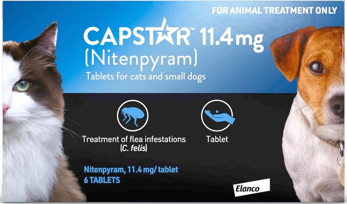 Capstar Flea Treatment Tablets for Dogs over 11kg Kills Fleas Fast 6 Tablets