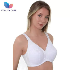 Ladies Plus Size Cotton Rich Full Cup Bra Non Wired Non Padded by Vitality Care