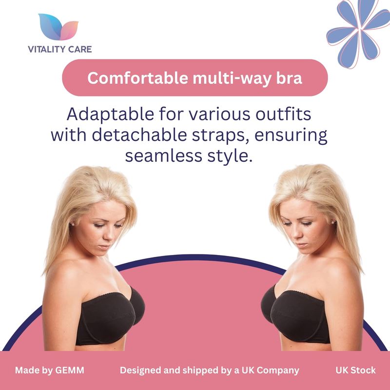 Vitality Care Strapless Multiway Crossover Halterneck Underwired Bra 34-42, A-DD