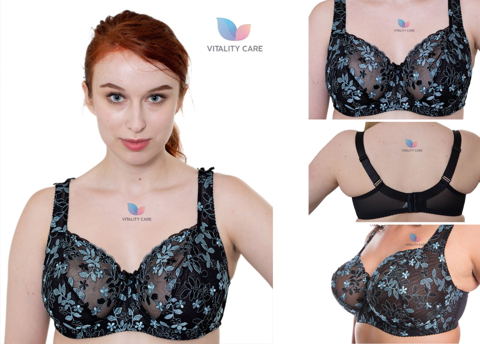 Ladies Full Cup Underwired Bra Plus Size Firm Hold Lace Large Non Padded Uk New