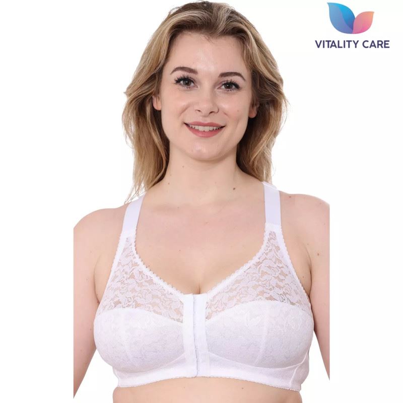 Front Fastening Bra Cotton Rich Ladies Non Wired Firm Support Plus Size Bras, UK