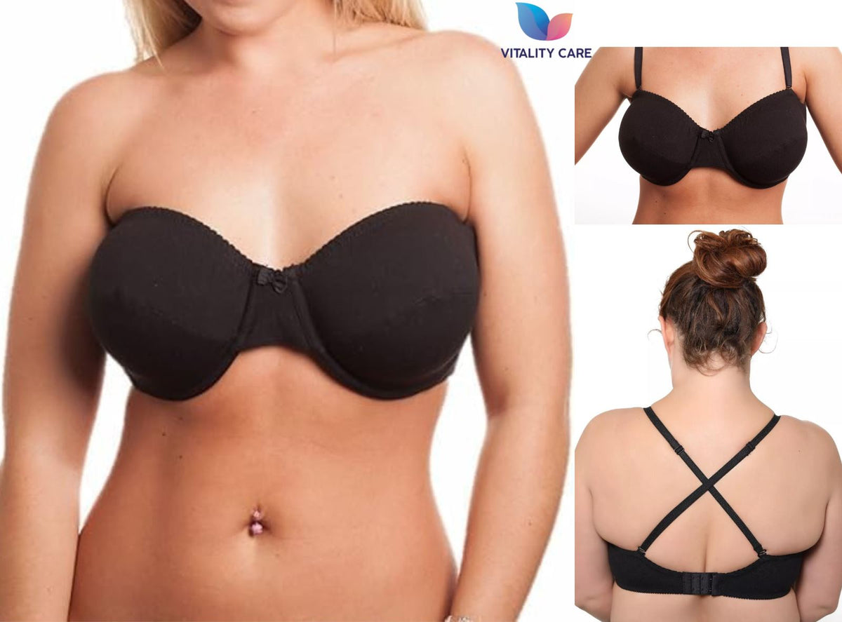 Vitality Care Strapless Multiway Crossover Halterneck Underwired Bra 34-42, A-DD