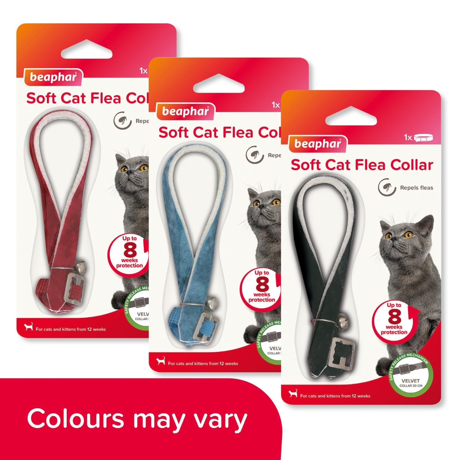 Beaphar Cat Flea Collar Red, Blue & Black FOR FLEAS TREATMENT UK STOCK FREE POST