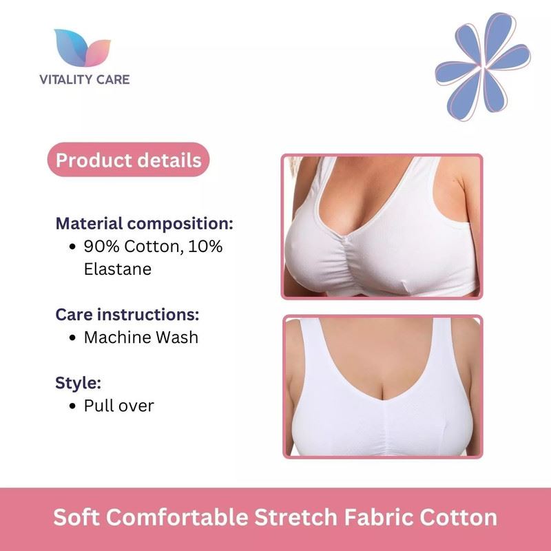 Ladies Full Cup Non Wired Bra Plus Size Firm Hold Large Non Padded Soft Bras UK.