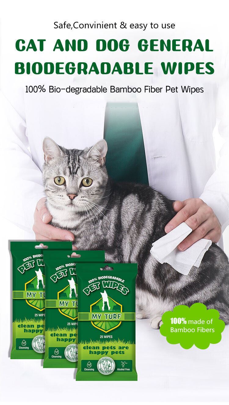 Dog Cleaning Wipes Dog Cat Pet Ear Mouth Paw 100% BIODEGRADABLE Pack Of 25 & 100
